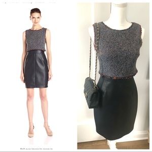 🥂 Bailey 44 Tweed and Faux Leather Dress